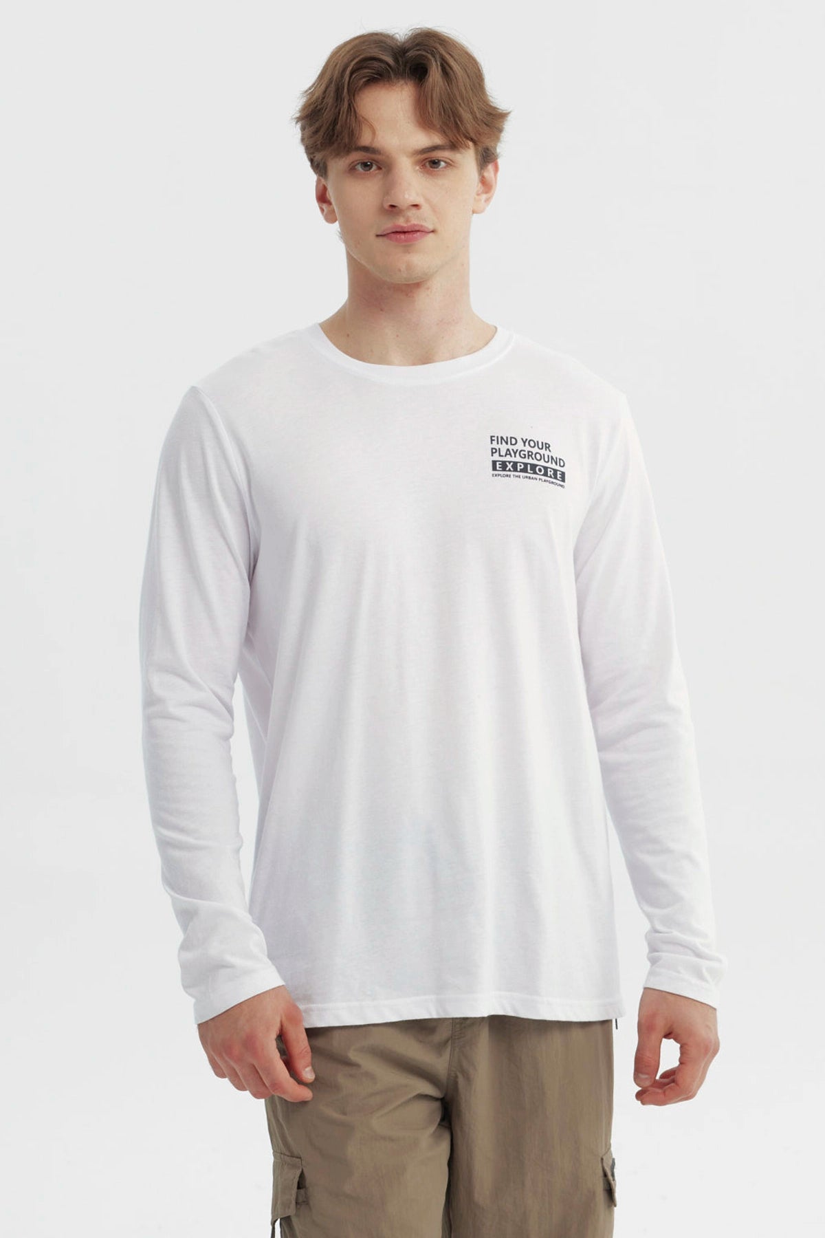 Polera Hombre Slim Blanco