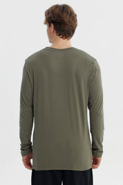Polera Hombre Slim Verde Militar