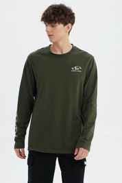 Polera Hombre Slim Verde Militar