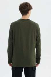 Polera Hombre Slim Verde Militar