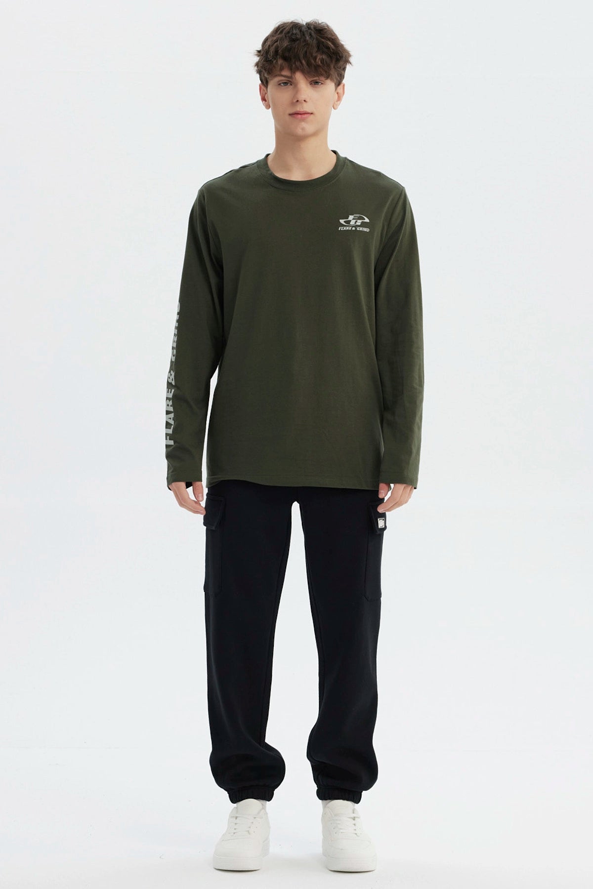 Polera Hombre Slim Verde Militar