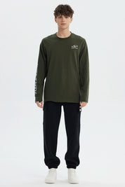 Polera Hombre Slim Verde Militar