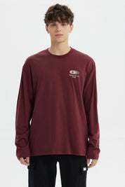 Polera Hombre Slim Burdeo