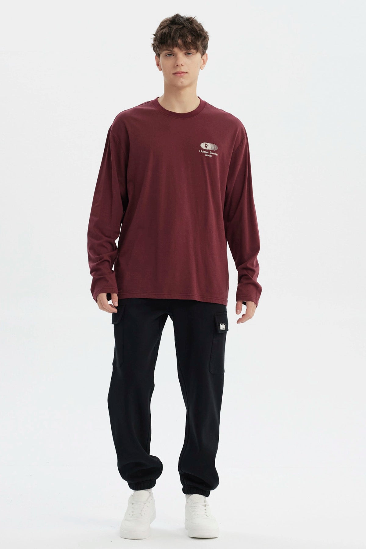 Polera Hombre Slim Burdeo