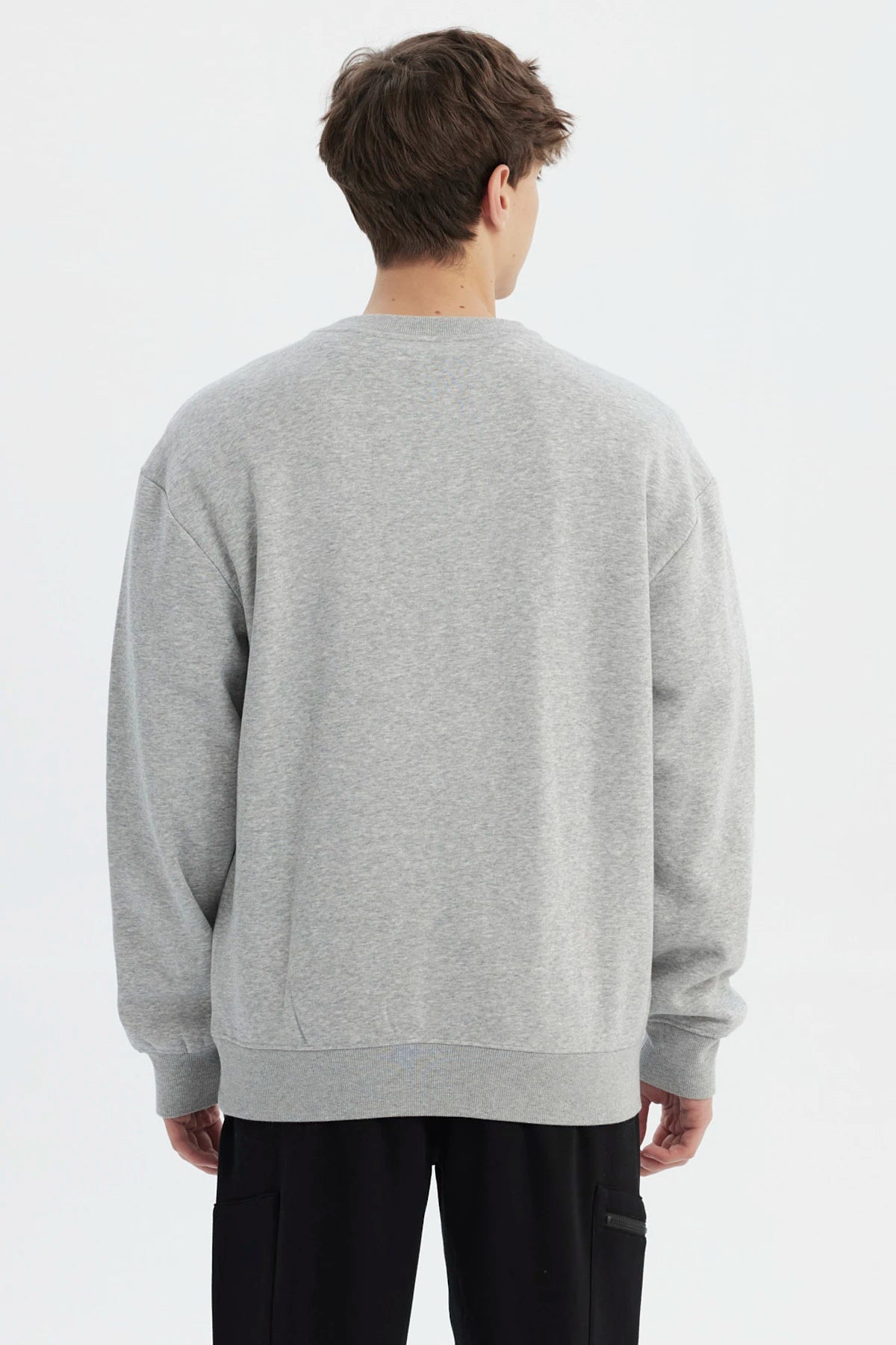 Polerón Hombre Slim Gris Melange