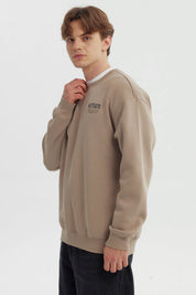 Polerón Hombre Slim Beige Oscuro
