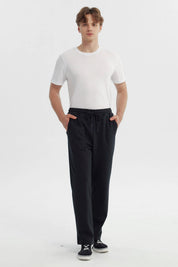 Pantalón Buzo Hombre Slim Negro