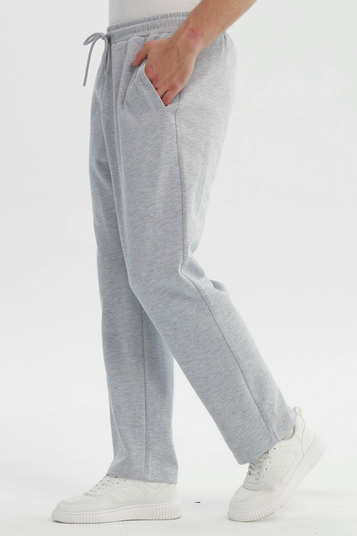 Pantalón Buzo Hombre Slim Gris Melange