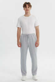 Pantalón Buzo Hombre Slim Gris Melange