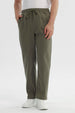 Pantalón Buzo Hombre Slim Verde Militar