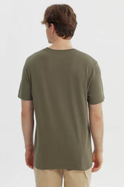 Polera Hombre Regular Verde Militar