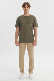 Polera Hombre Regular Verde Militar