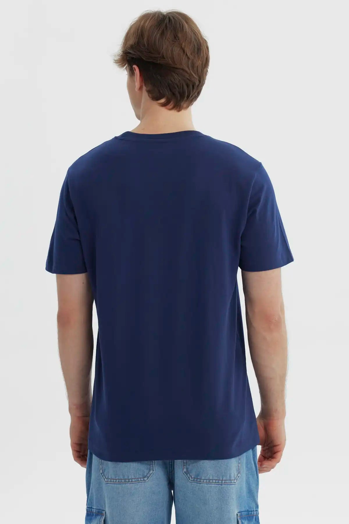 Polera Hombre Regular Azul Marino
