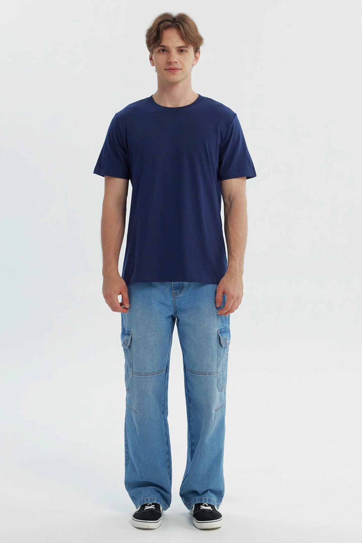 Polera Hombre Regular Azul Marino