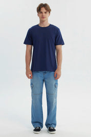 Polera Hombre Regular Azul Marino
