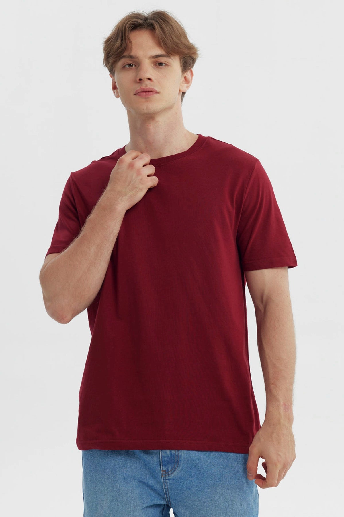 Polera Hombre Regular Burdeo