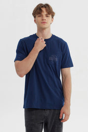 Polera Hombre Regular Azul Marino