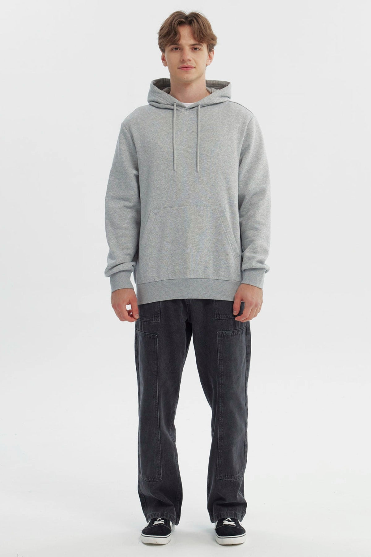 Polerón Hombre Regular Gris Melange