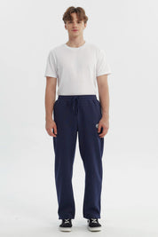 Pantalón Buzo Hombre Calce Recto Azul Marino