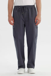 Pantalón Hombre Calce Recto Gris Oscuro