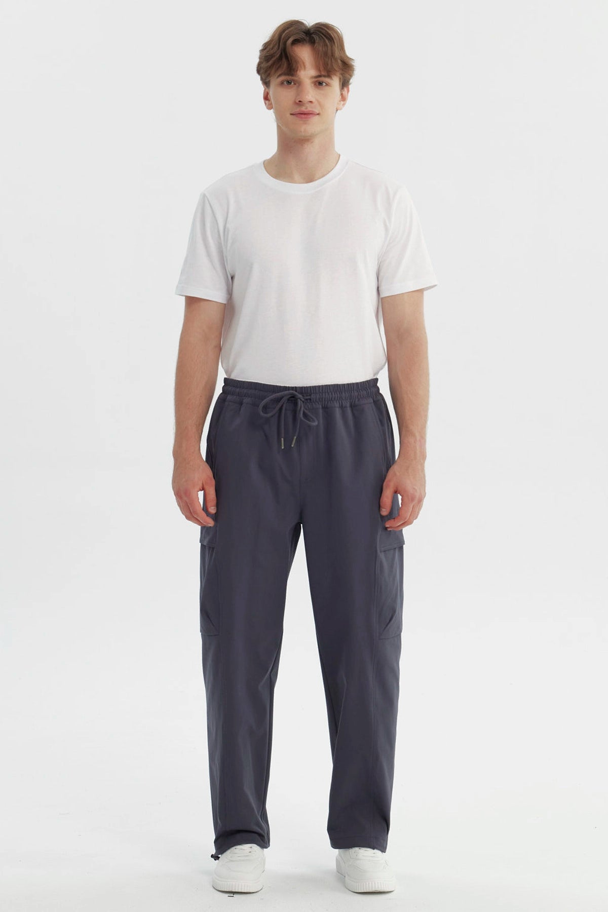 Pantalón Hombre Calce Recto Gris Oscuro