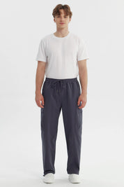 Pantalón Hombre Calce Recto Gris Oscuro