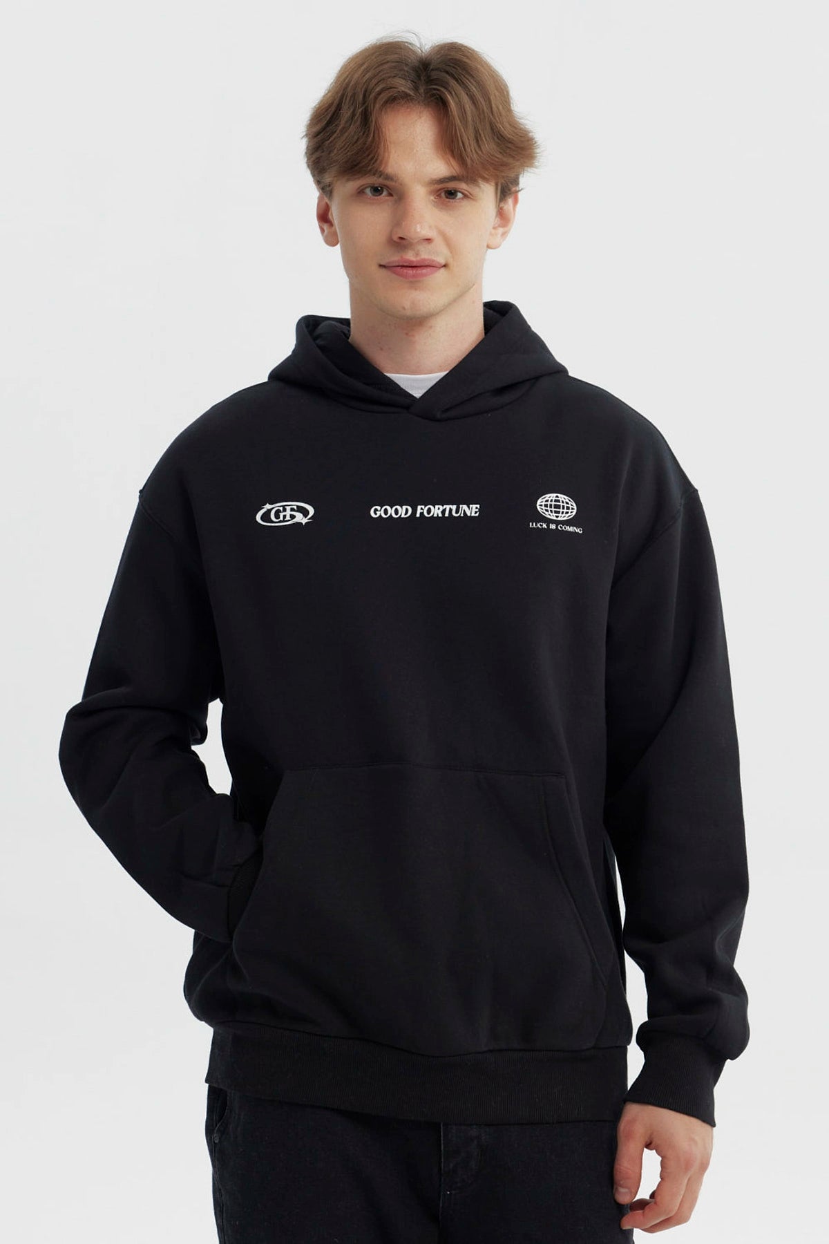Polerón Hombre Oversize Negro