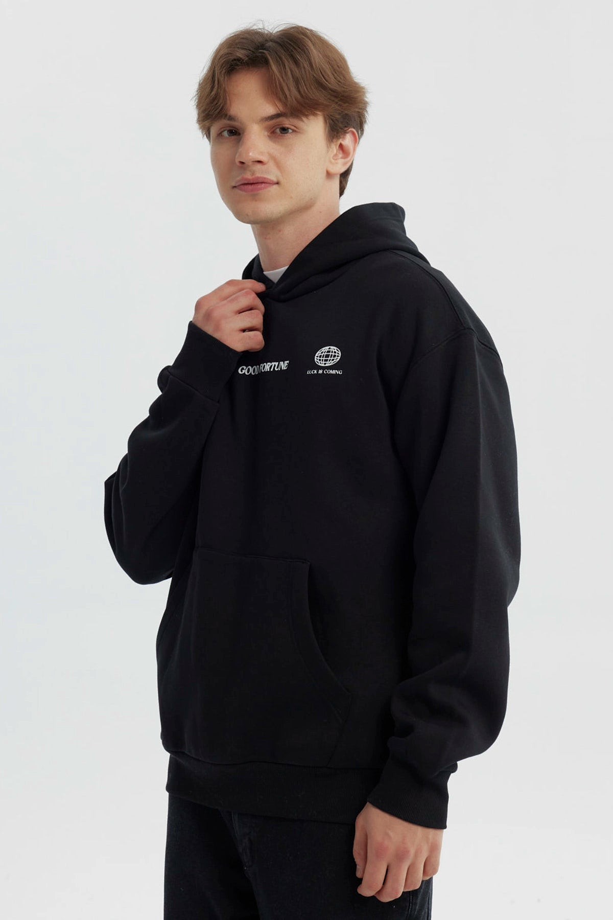 Polerón Hombre Oversize Negro
