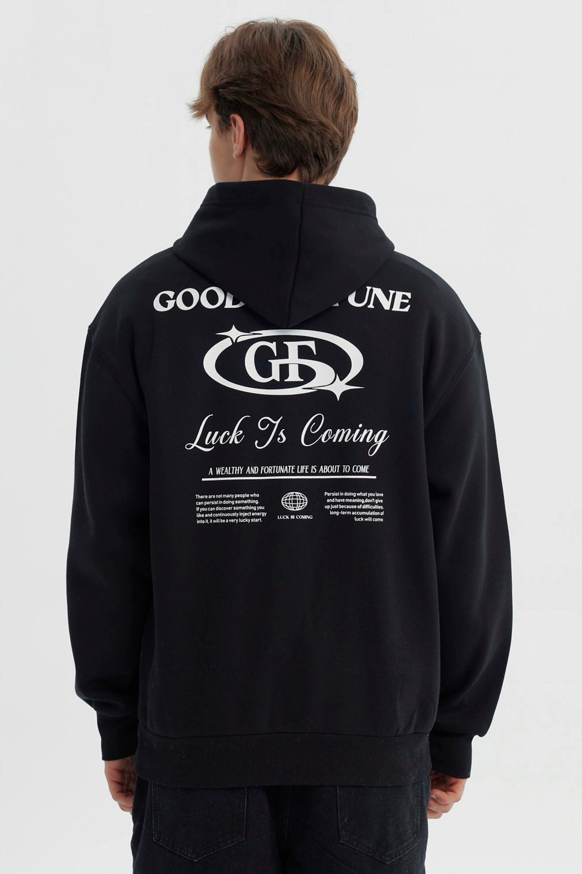 Polerón Hombre Oversize Negro