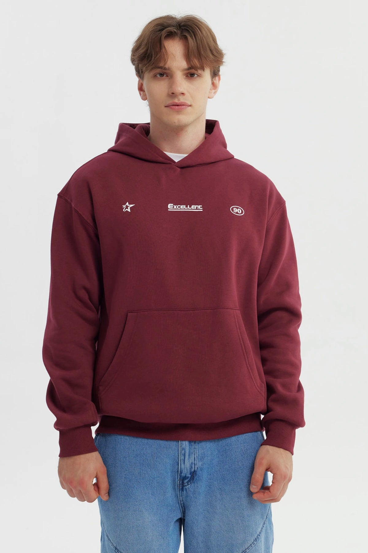 Polerón Hombre Oversize Burdeo