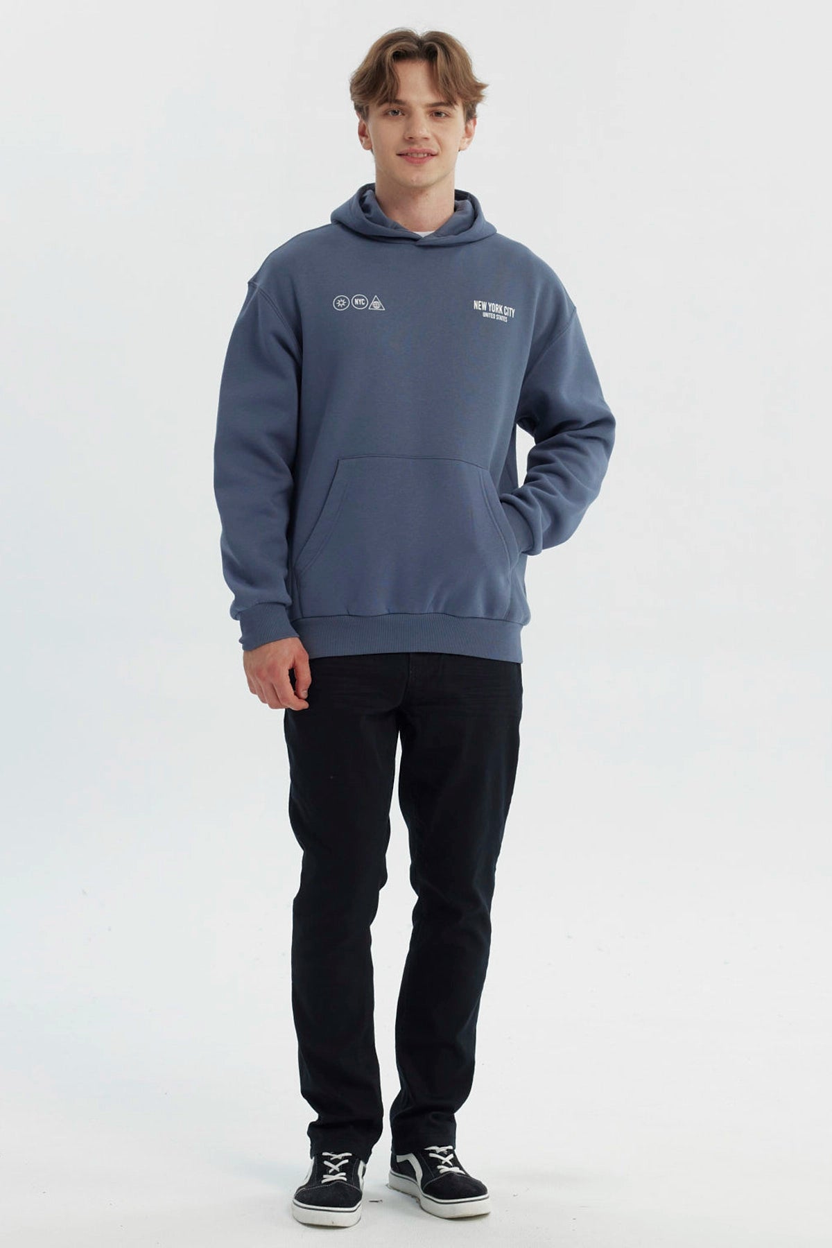 Polerón Hombre Oversize Gris