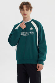 Polerón Hombre Oversize Verde Oscuro
