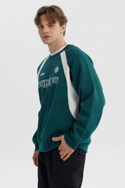 Polerón Hombre Oversize Verde Oscuro