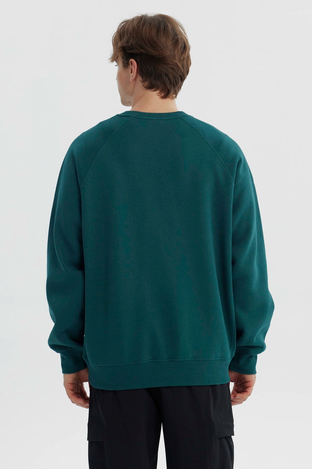 Polerón Hombre Oversize Verde Oscuro