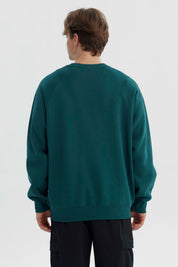 Polerón Hombre Oversize Verde Oscuro