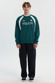 Polerón Hombre Oversize Verde Oscuro