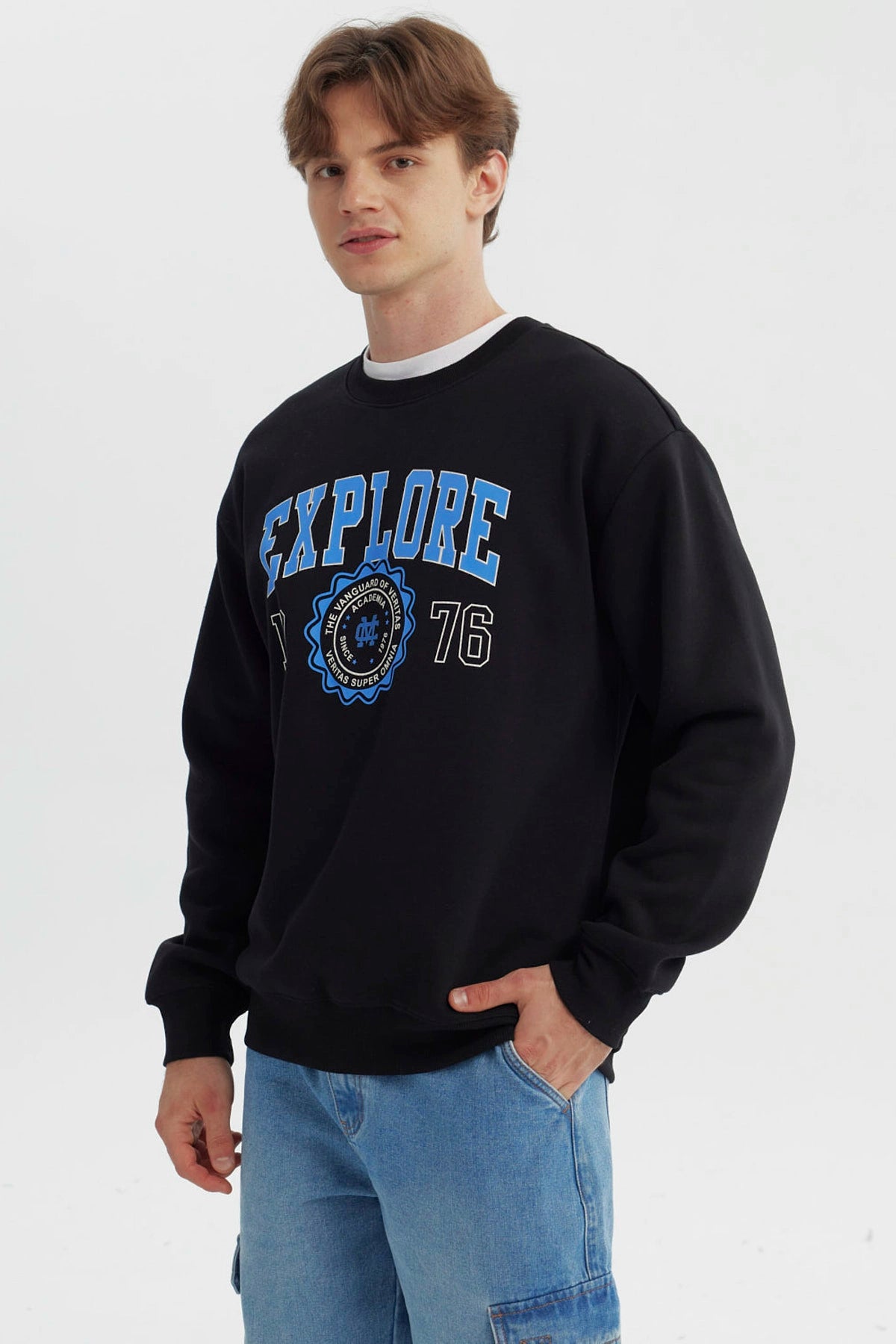 Polerón Hombre Oversize Negro