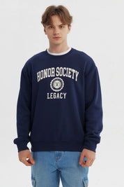 Polerón Hombre Oversize Azul Marino