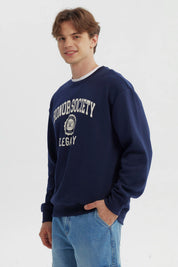Polerón Hombre Oversize Azul Marino