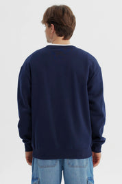 Polerón Hombre Oversize Azul Marino