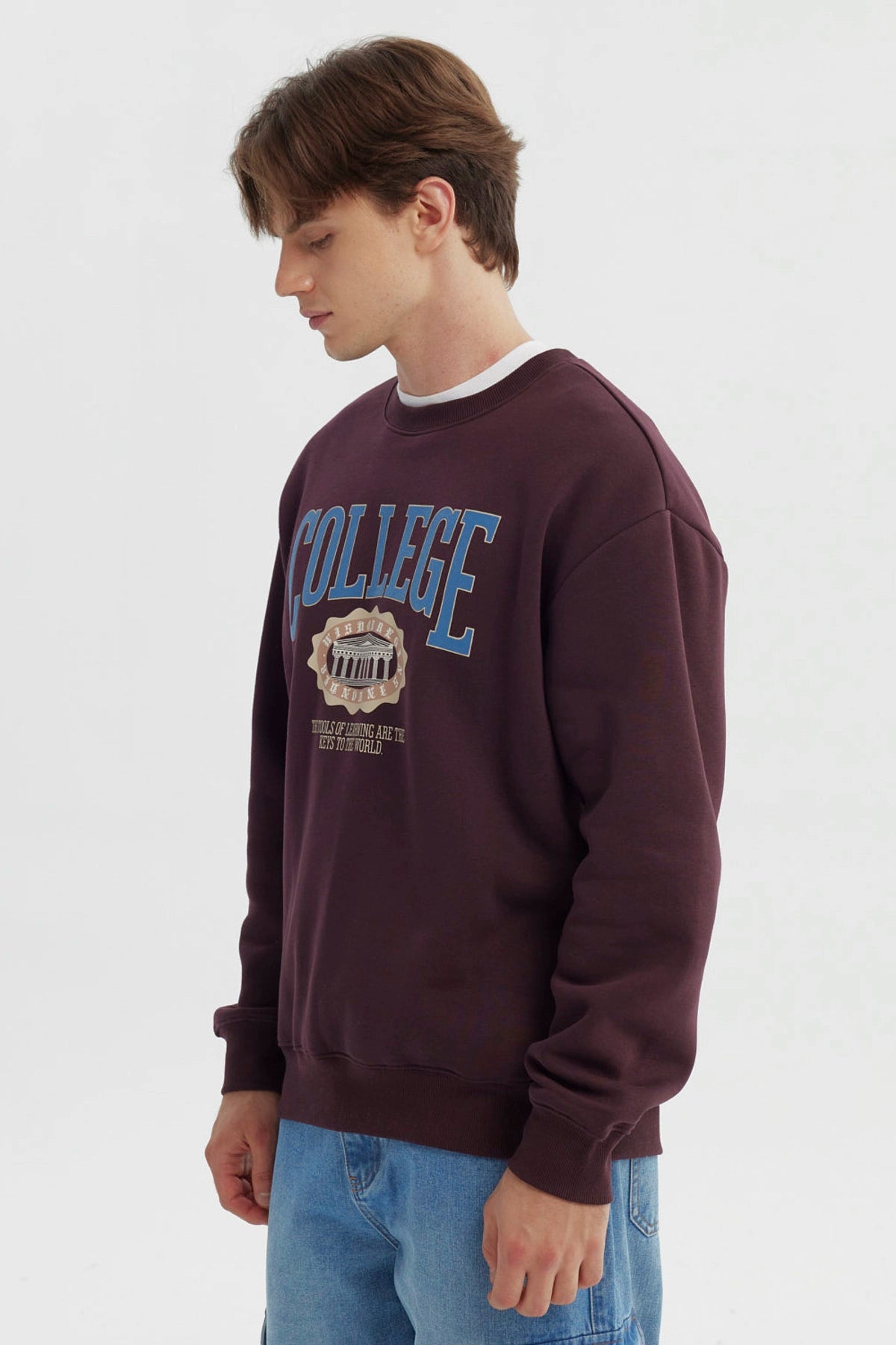 Polerón Hombre Oversize Burdeo