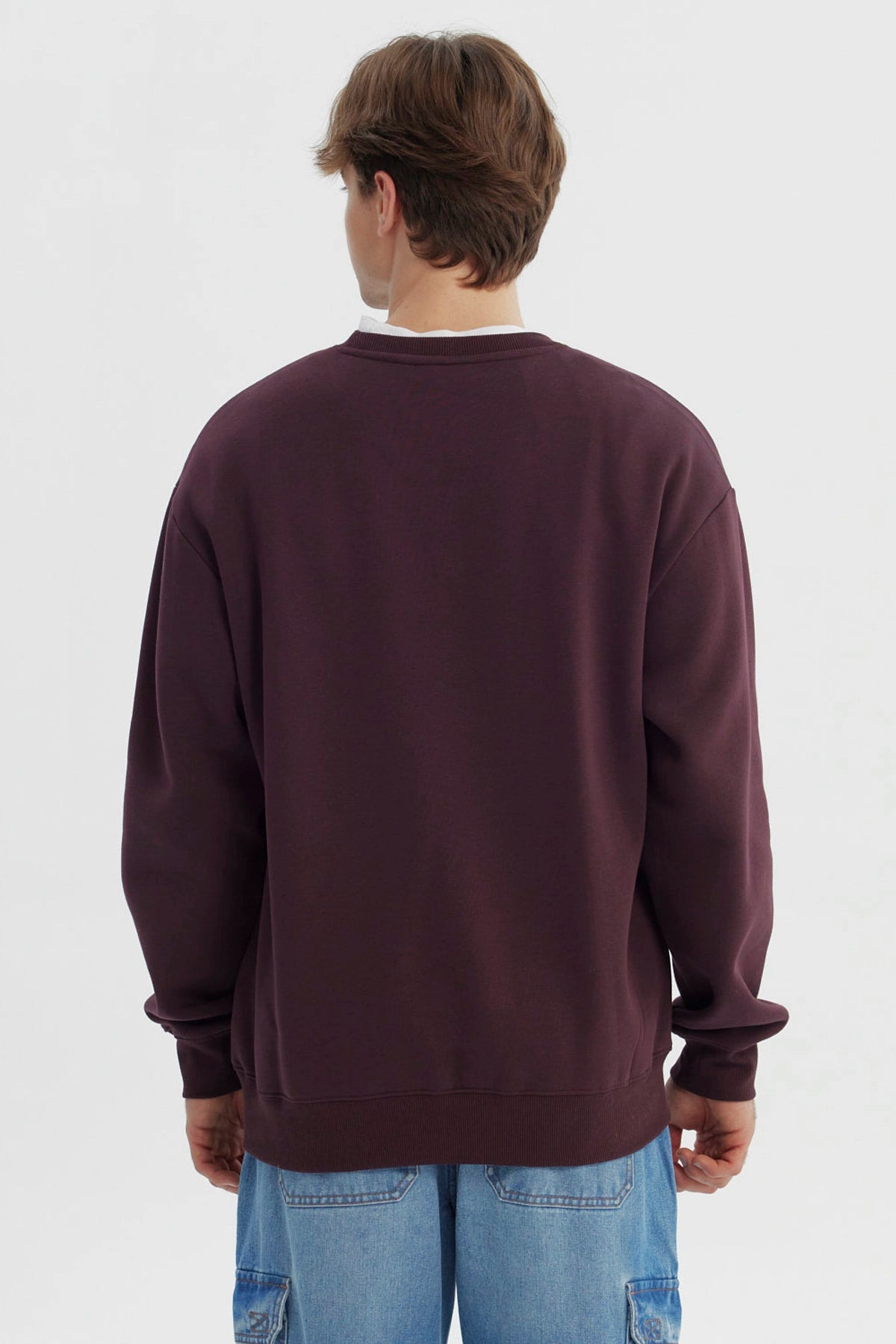 Polerón Hombre Oversize Burdeo