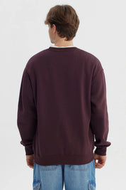 Polerón Hombre Oversize Burdeo