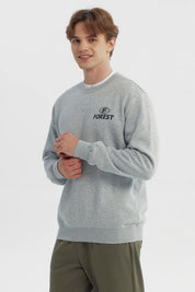 Polerón Hombre Regular Gris Melange