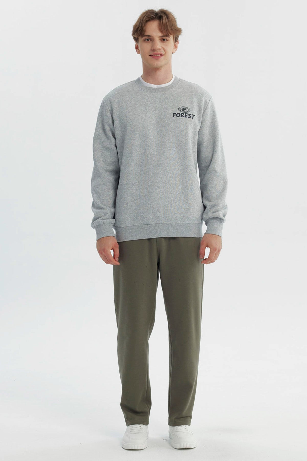 Polerón Hombre Regular Gris Melange