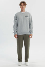 Polerón Hombre Regular Gris Melange