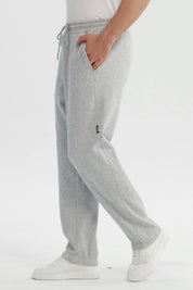 Pantalón Buzo Hombre Amplio Gris Melange