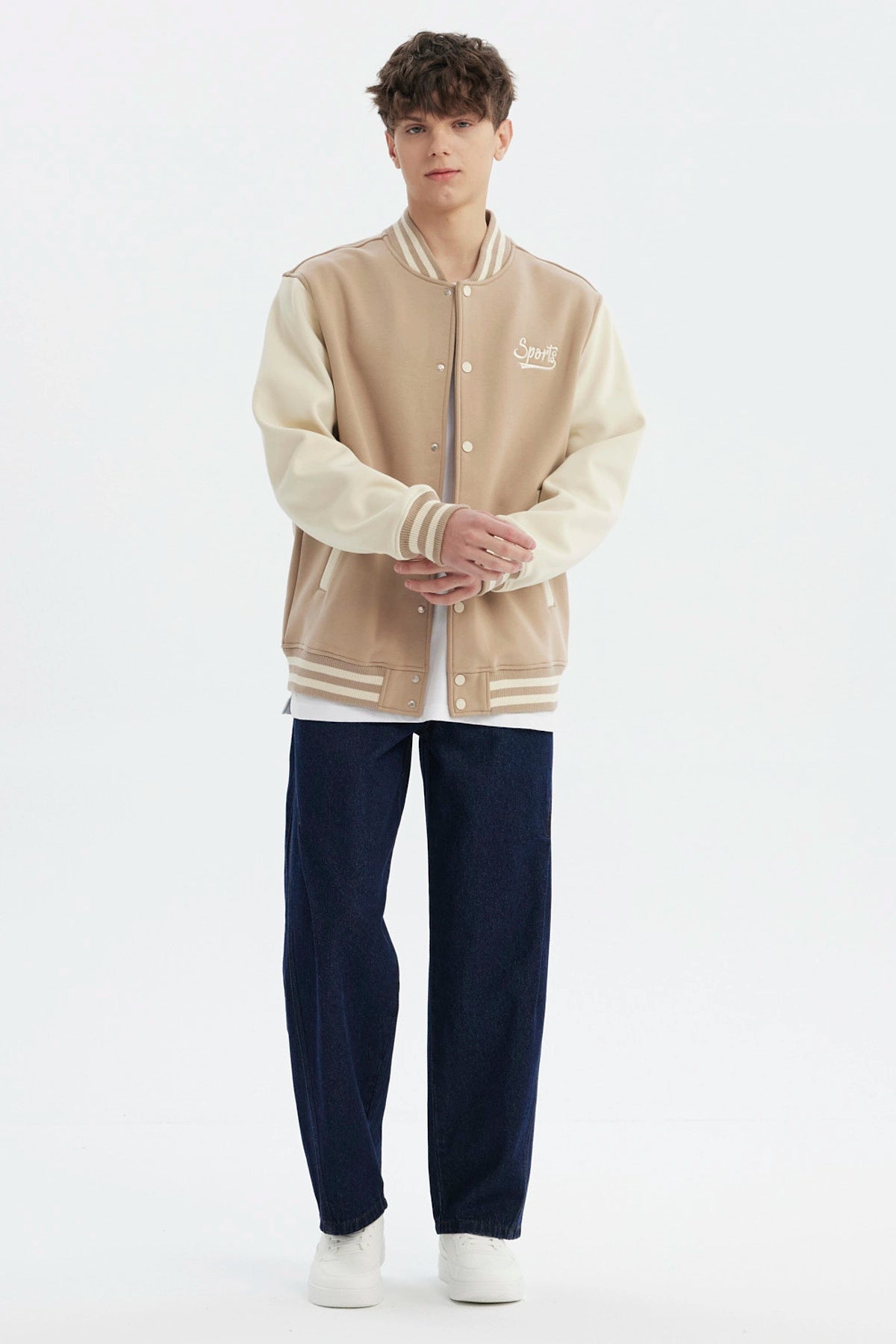 Chaqueta Hombre Slim Juvenil Beige