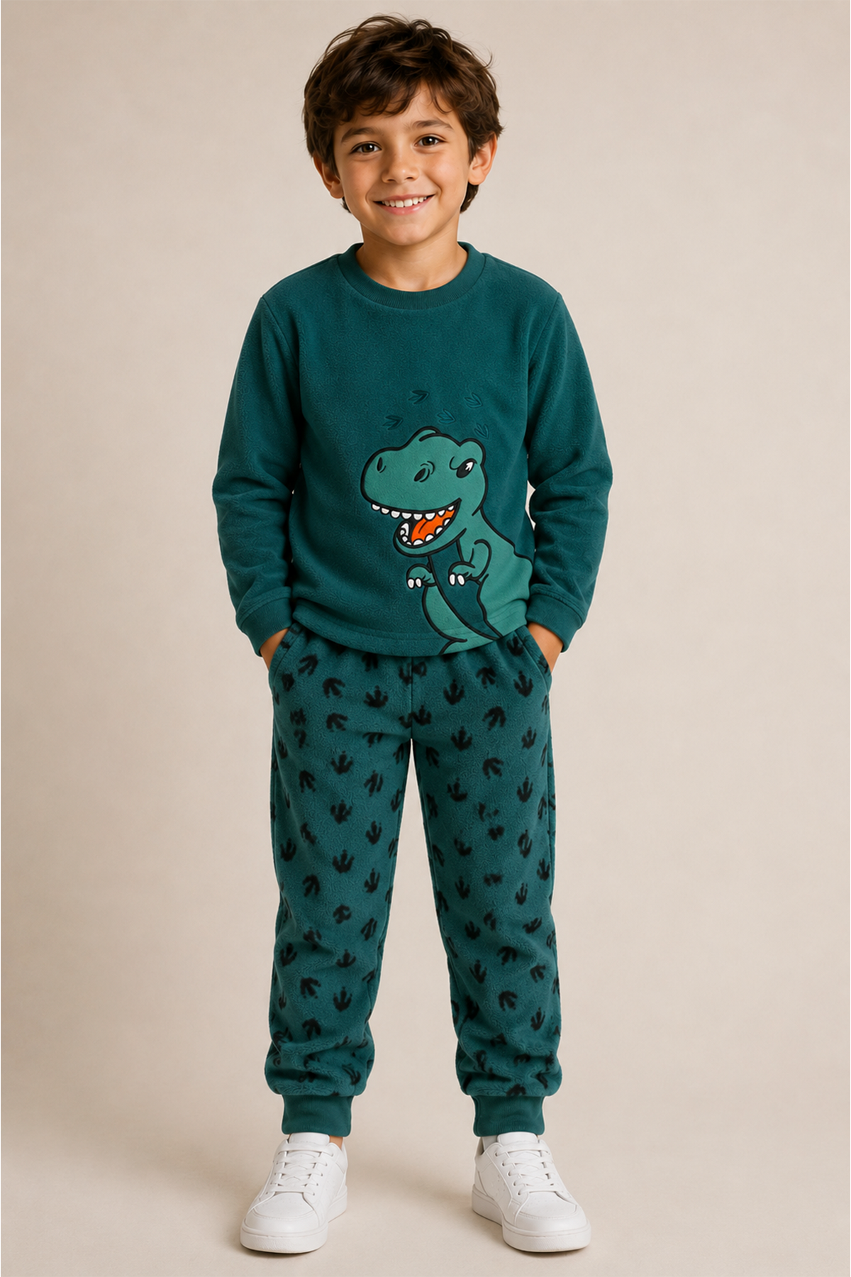 Pijama Niño Polera Y Pantalón Verde