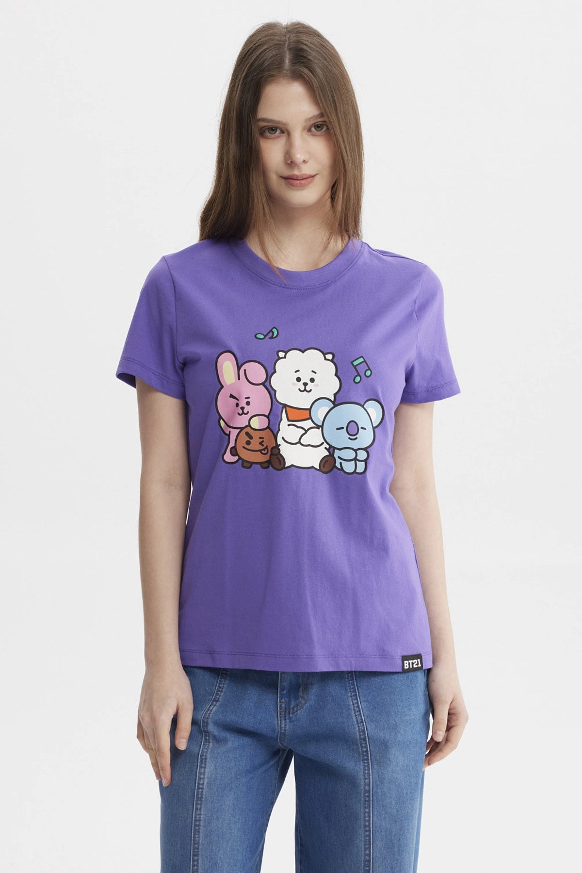 Polera Mujer Juvenil Bt21 Violeta